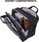 KROSER Laptop Bag Stylish Laptop Briefcase Fits Up to 17.3 Inch Expandable Water-Repellent Shoulder Messenger Bag Computer Bag with RFID Pockets for Business/Travel/School/College/Men/Women-Black - Image 6